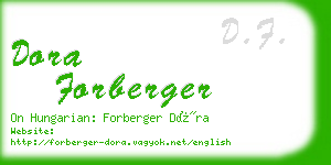 dora forberger business card